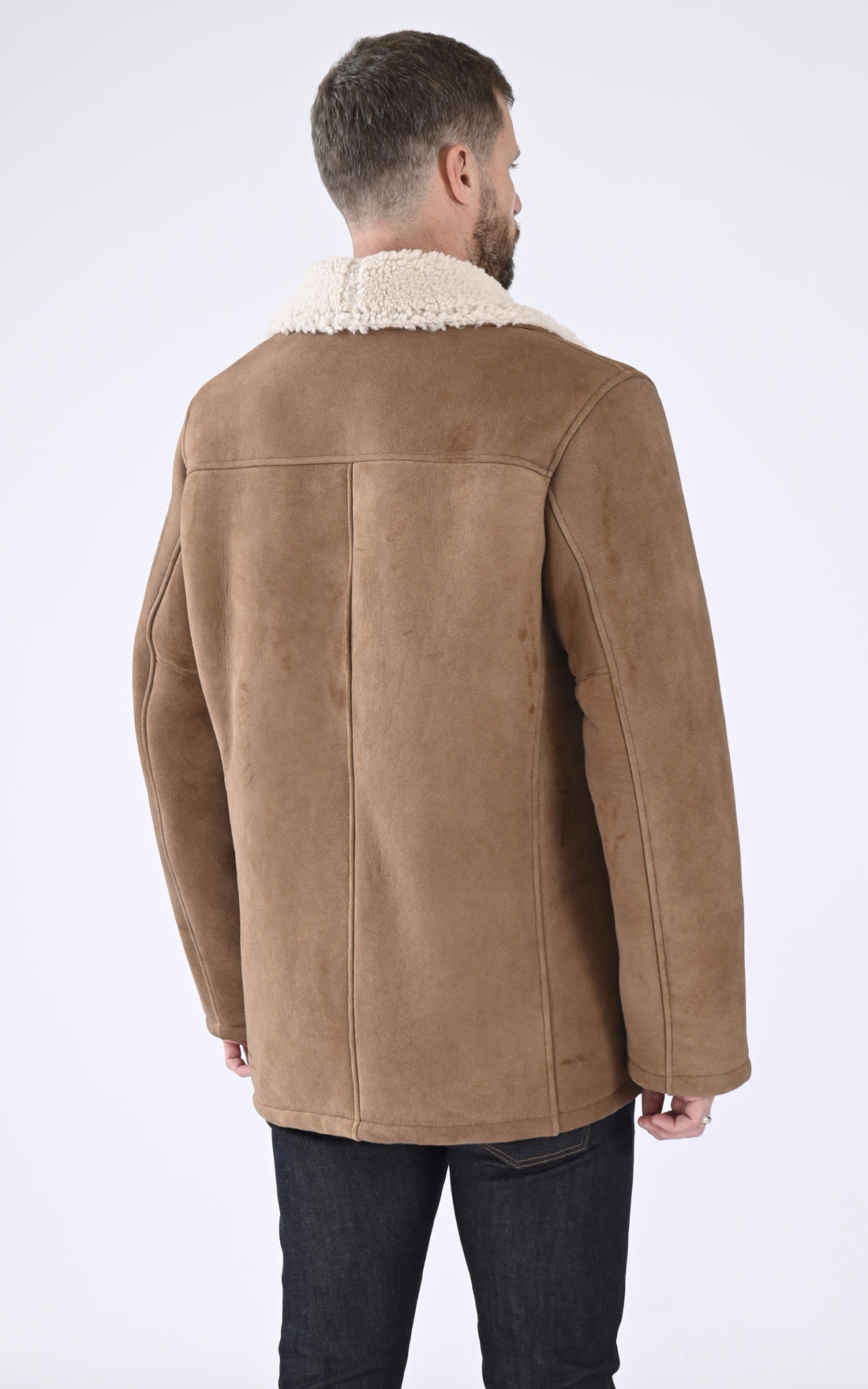 A &quot;LC CABAN SHEEP&quot; Camel Schott Veste Homme closed photo