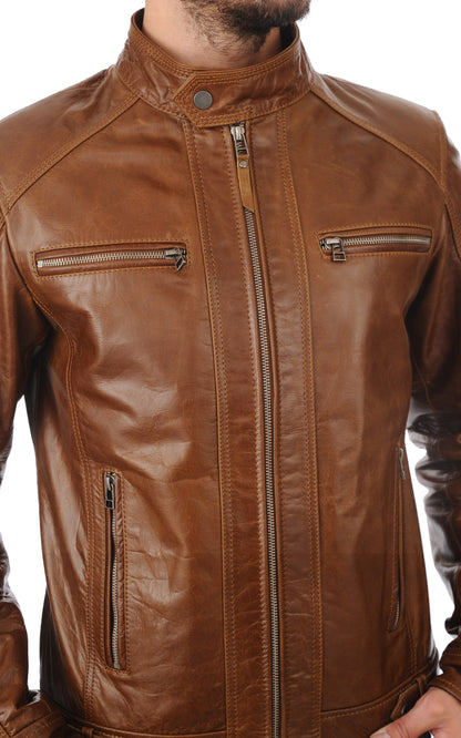A &quot;ERIKO HOOD&quot; Cognac Serge Pariente Blouson Homme details photo