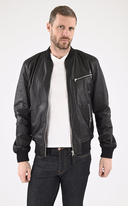 A &quot;LC JEFFERSON&quot; Noir Schott Blouson Homme opened photo