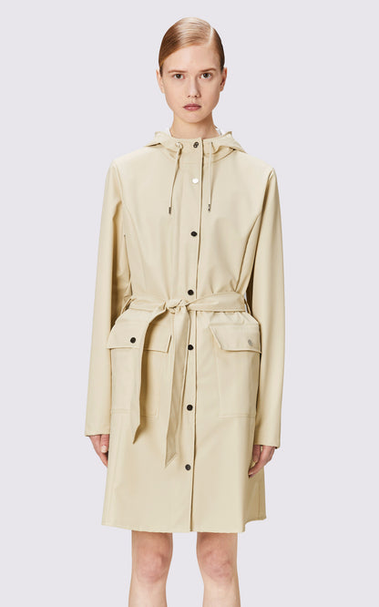 A &quot;18130 CURVE JACKET&quot; Beige Rains 3/4 Femme opened photo