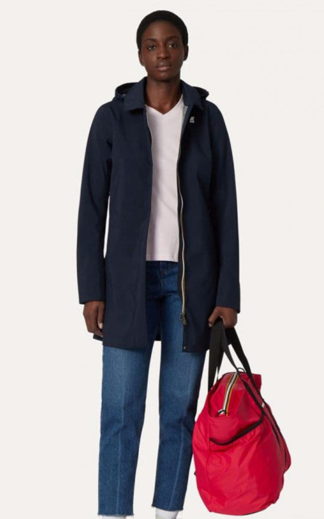A &quot;MATHY BONDED K7127JW&quot; Bleu Foncé K-Way Veste Femme opened photo