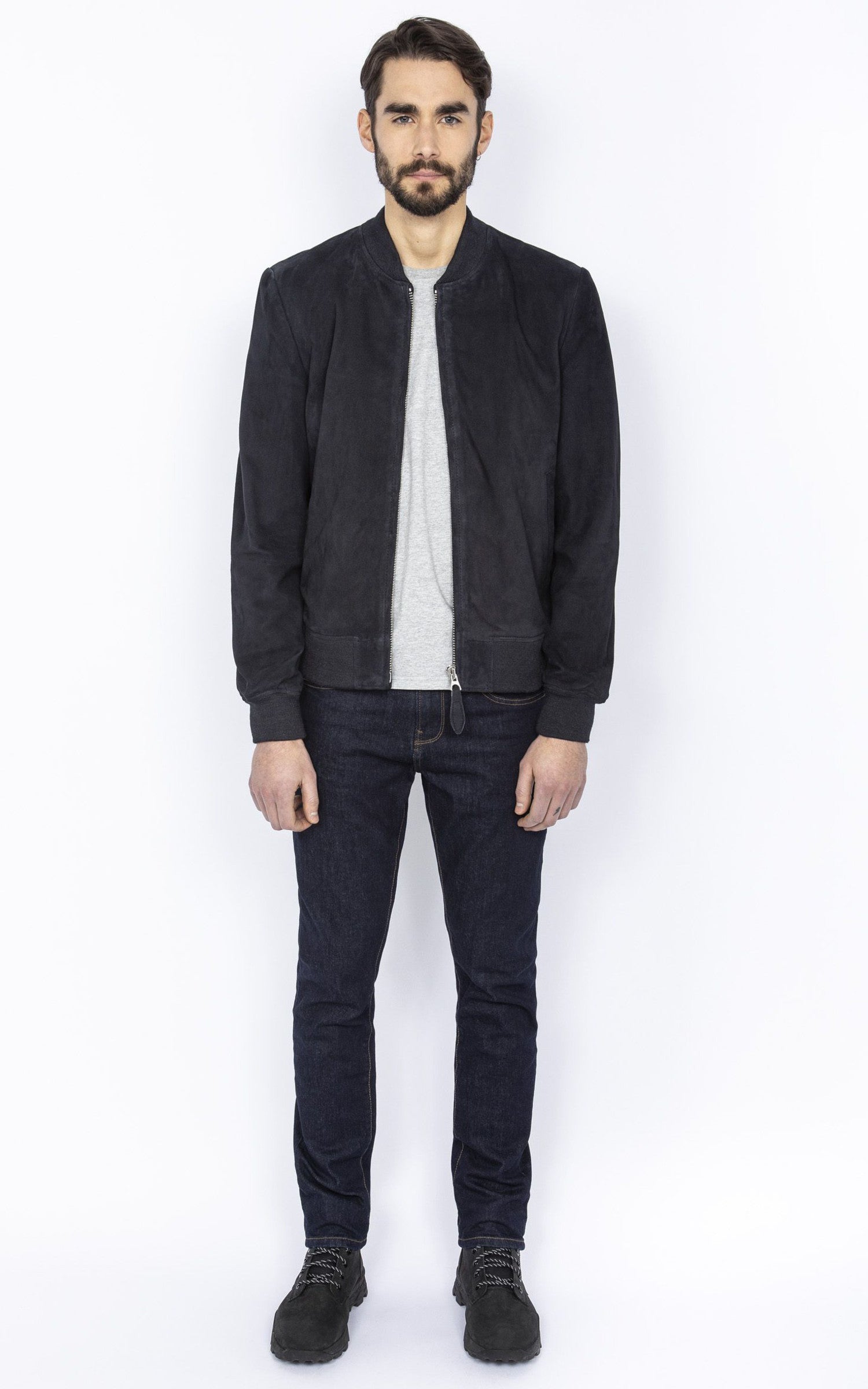 A &quot;LC300&quot; Navy Schott Blouson Homme back photo 2