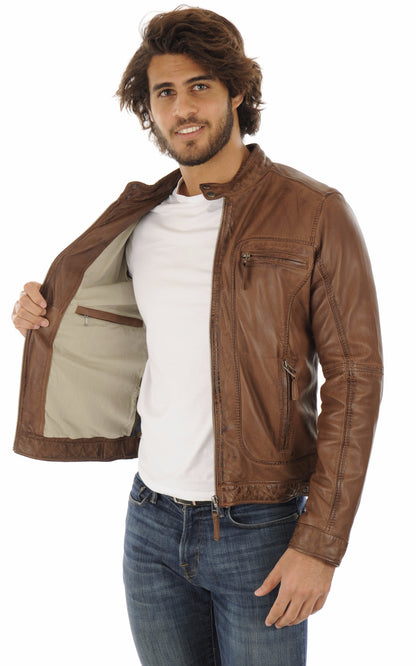 A &quot;CASEY 60901&quot; Tabac Oakwood Blouson Homme interior photo