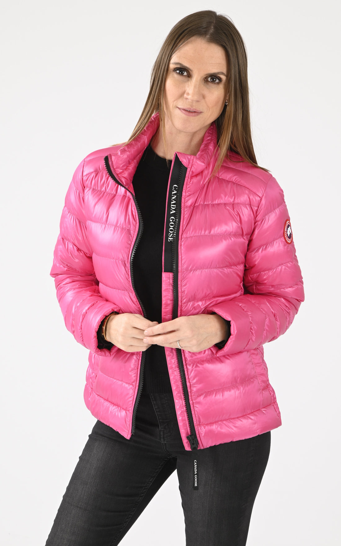 A &quot;CYPRESS JACKET 2236L&quot; Rose Canada Goose Bl Doudoune Femme opened photo