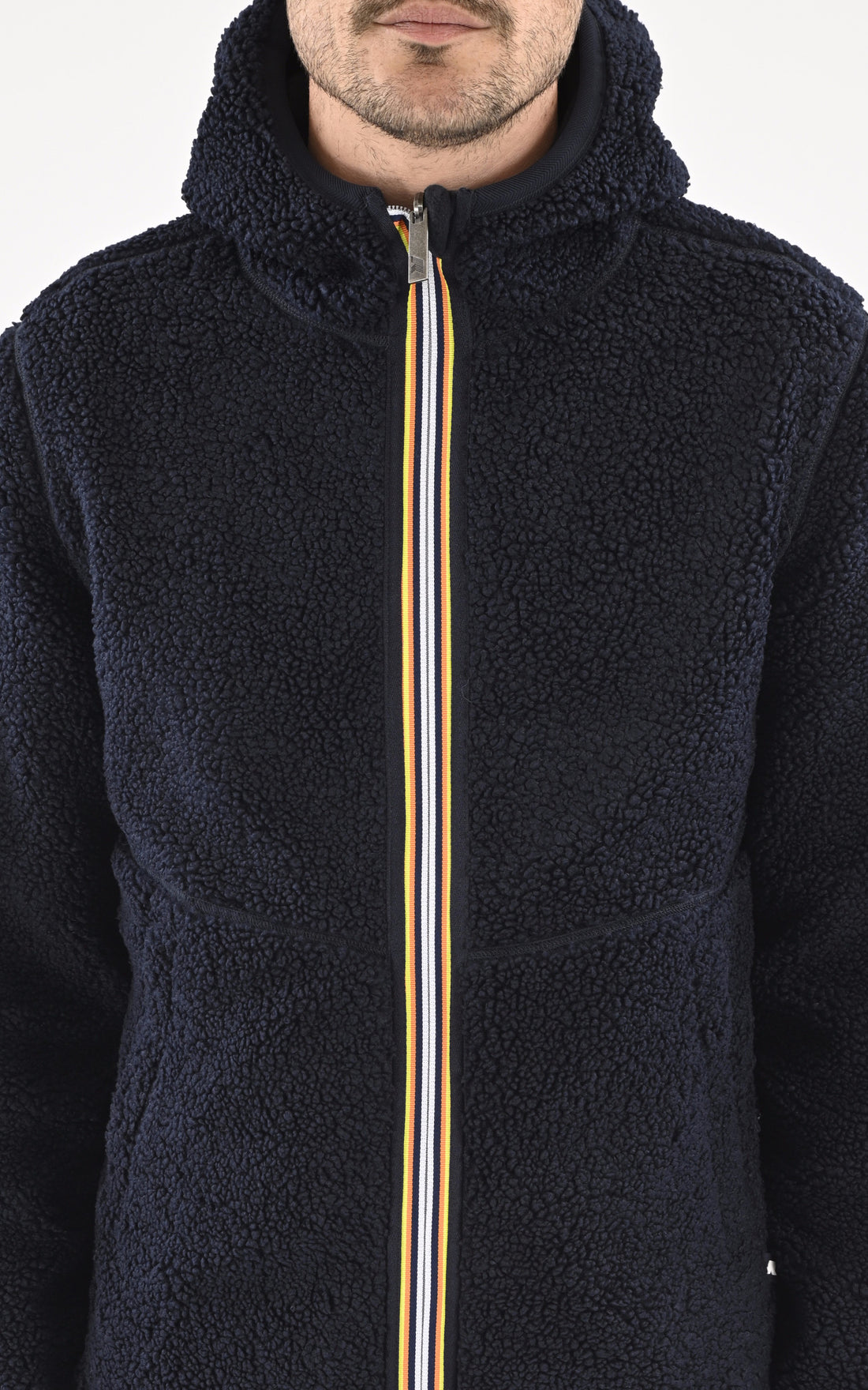 A &quot;JACK SHERPA K4122UW&quot; Bleu K-Way Gilet Homme opened photo