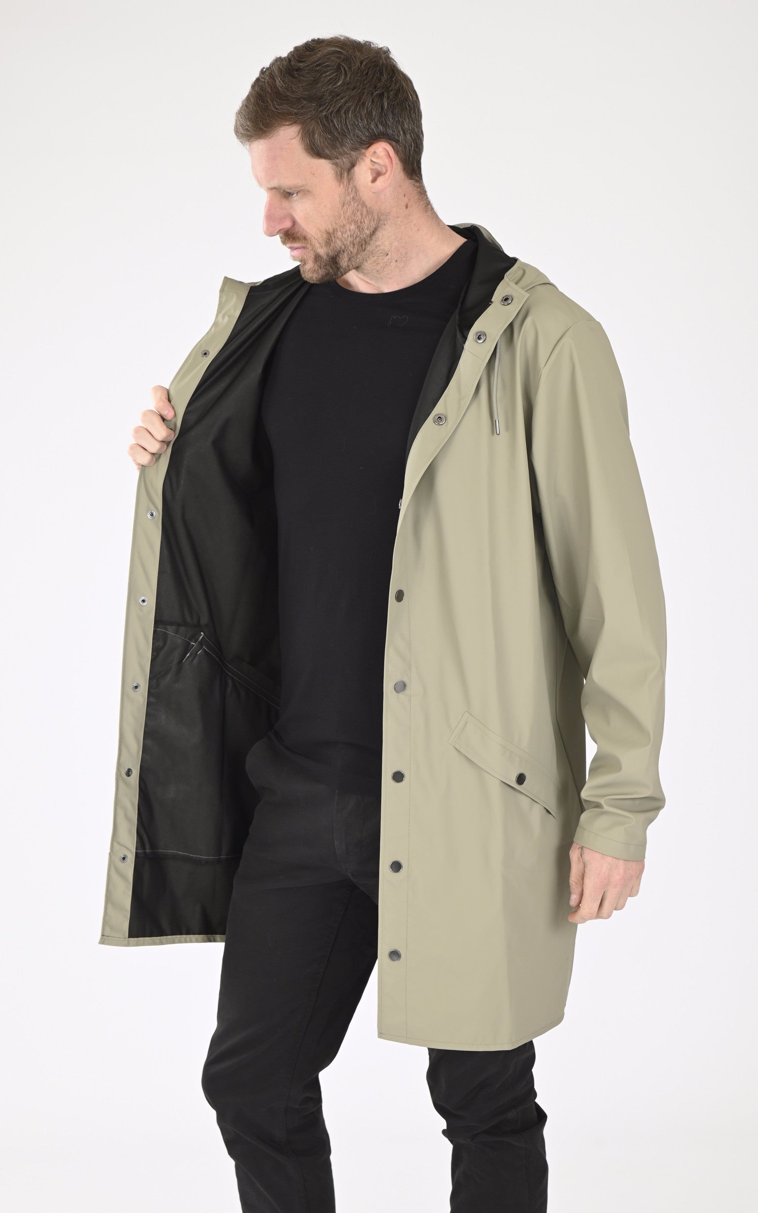 A &quot;12020 JACKET&quot; Vert Rains 3/4 Homme interior photo