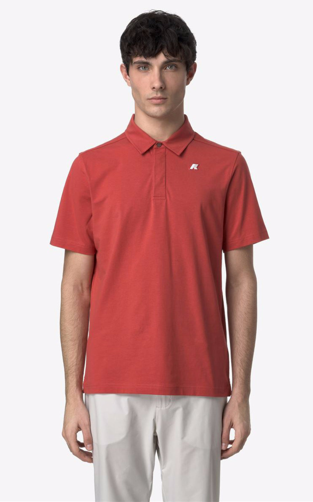 A &quot;VINCELLE K61419W&quot; Rouge K-Way Polo Homme opened photo