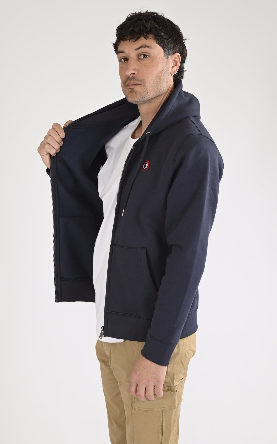 A &quot;BEECHCRAFT 103944&quot; Bleu Marine Marine Nationale Sweat Homme opened photo