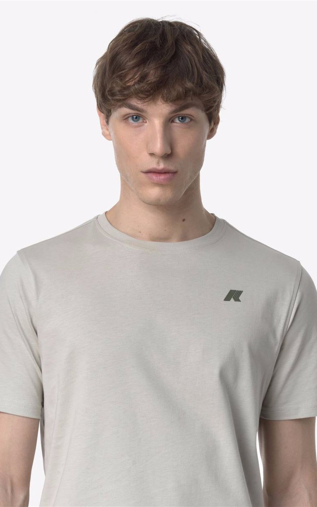A &quot;ODOM ASCII K3138LW&quot; Beige K-Way T-shirt Homme opened photo