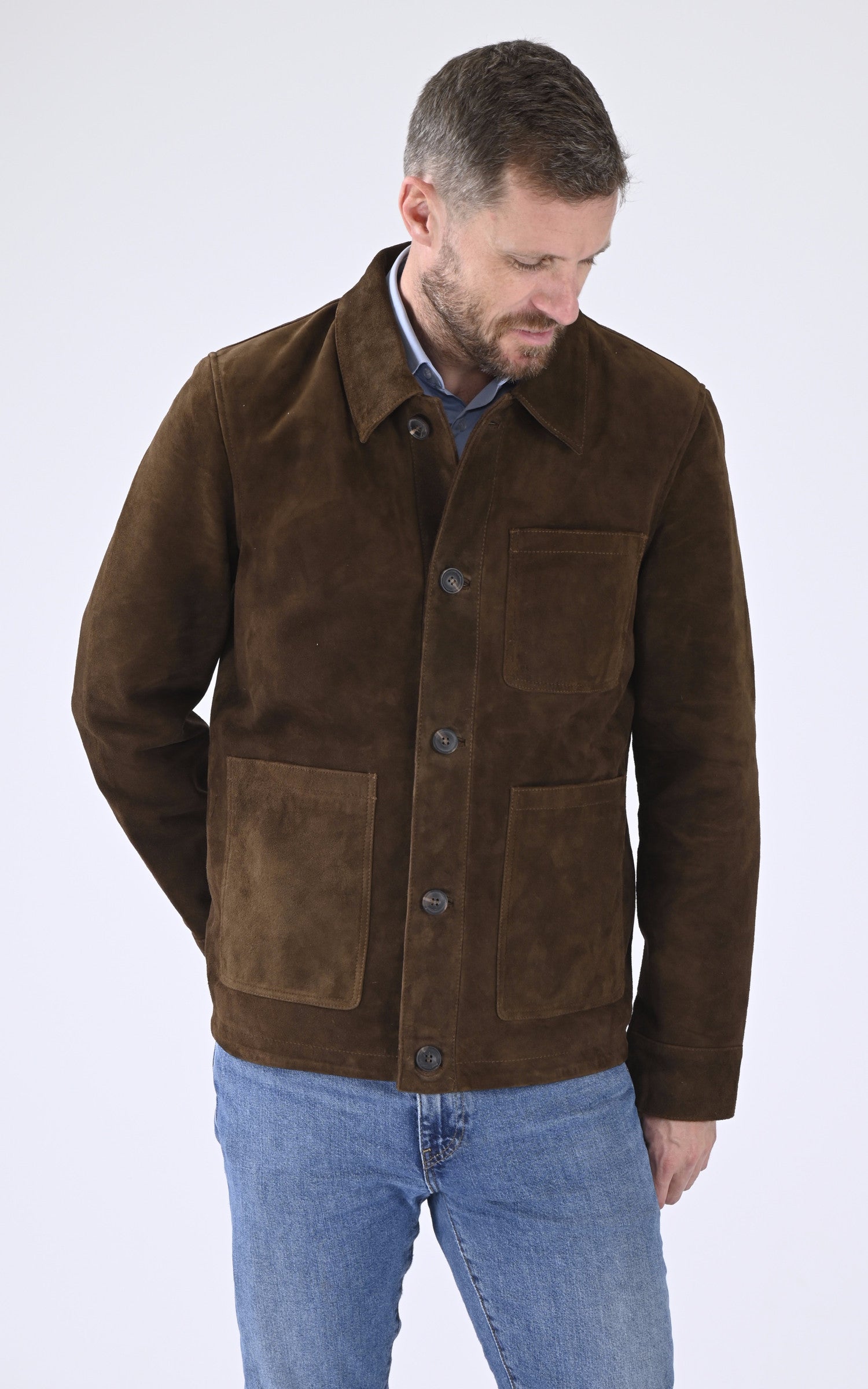A &quot;CHARLES&quot; Marron Serge Pariente Veste Homme closed photo 2