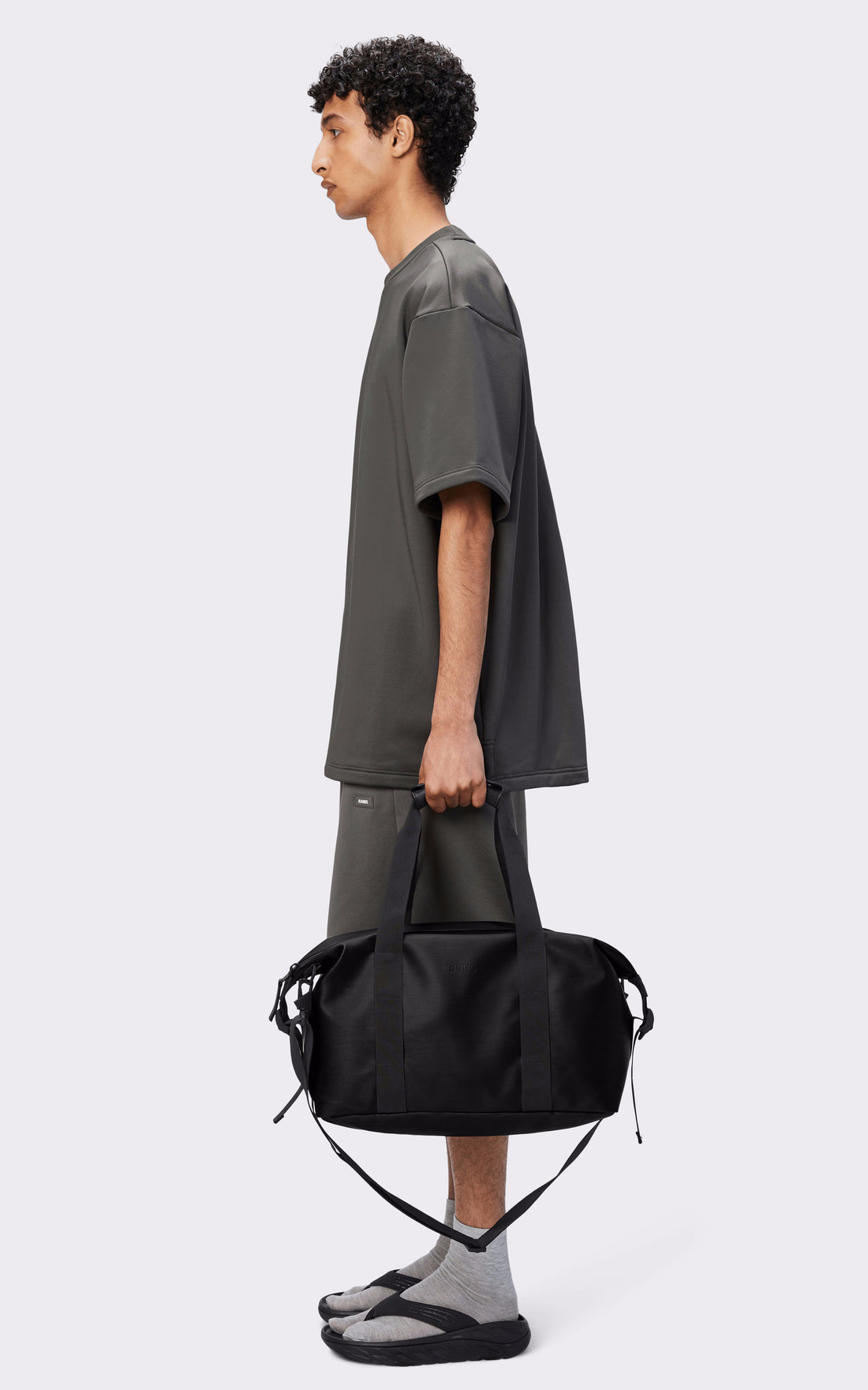 A &quot;14220 WEEK-END BAG SMALL&quot; Noir Rains Sac Mixte opened photo