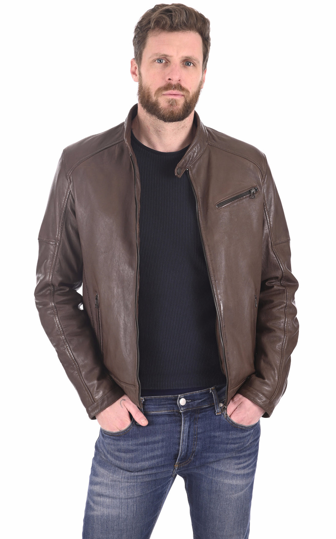 A &quot;IORA HOOD&quot; Mocca Serge Pariente Blouson Homme opened photo
