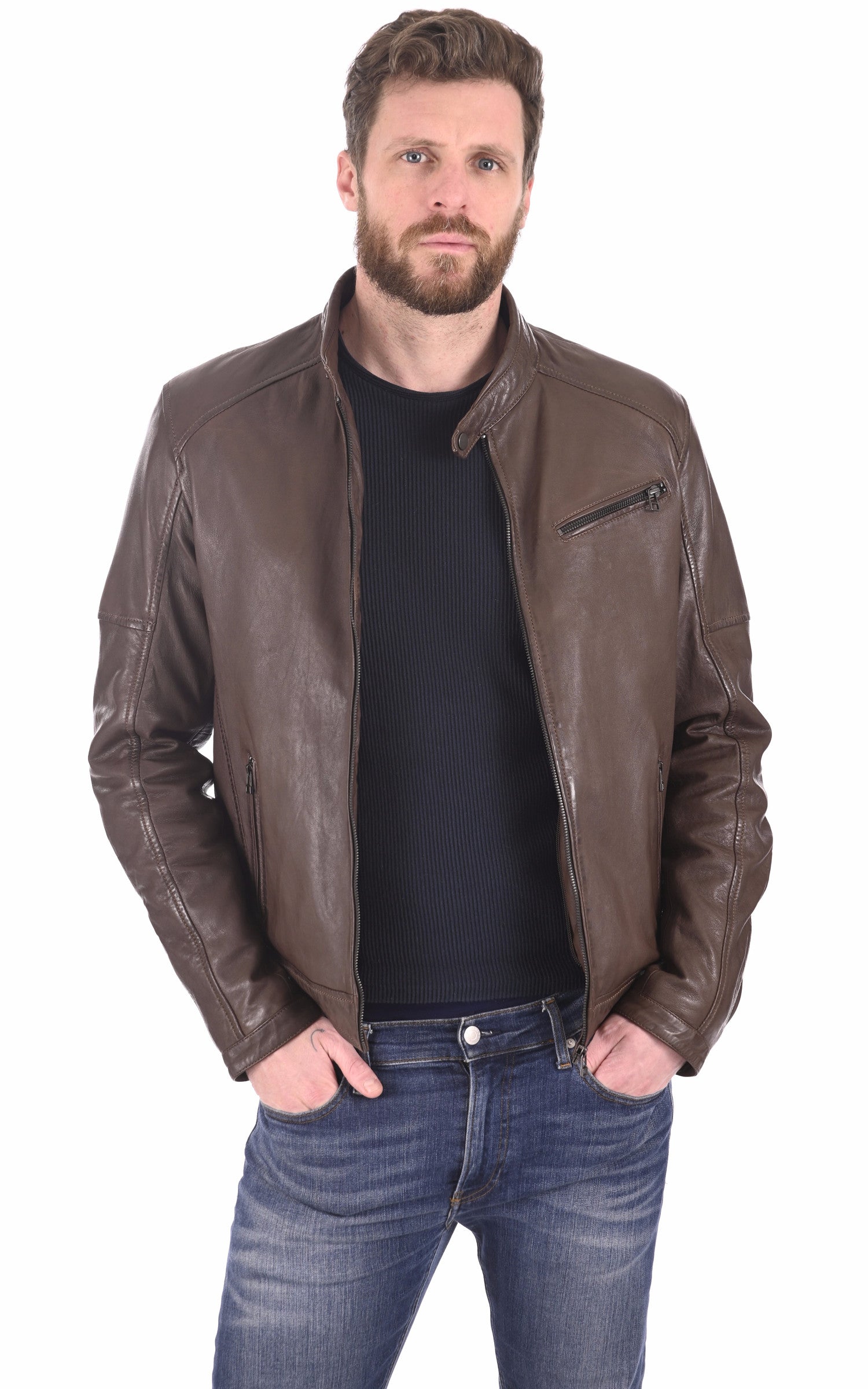 A &quot;IORA HOOD&quot; Mocca Serge Pariente Blouson Homme opened photo