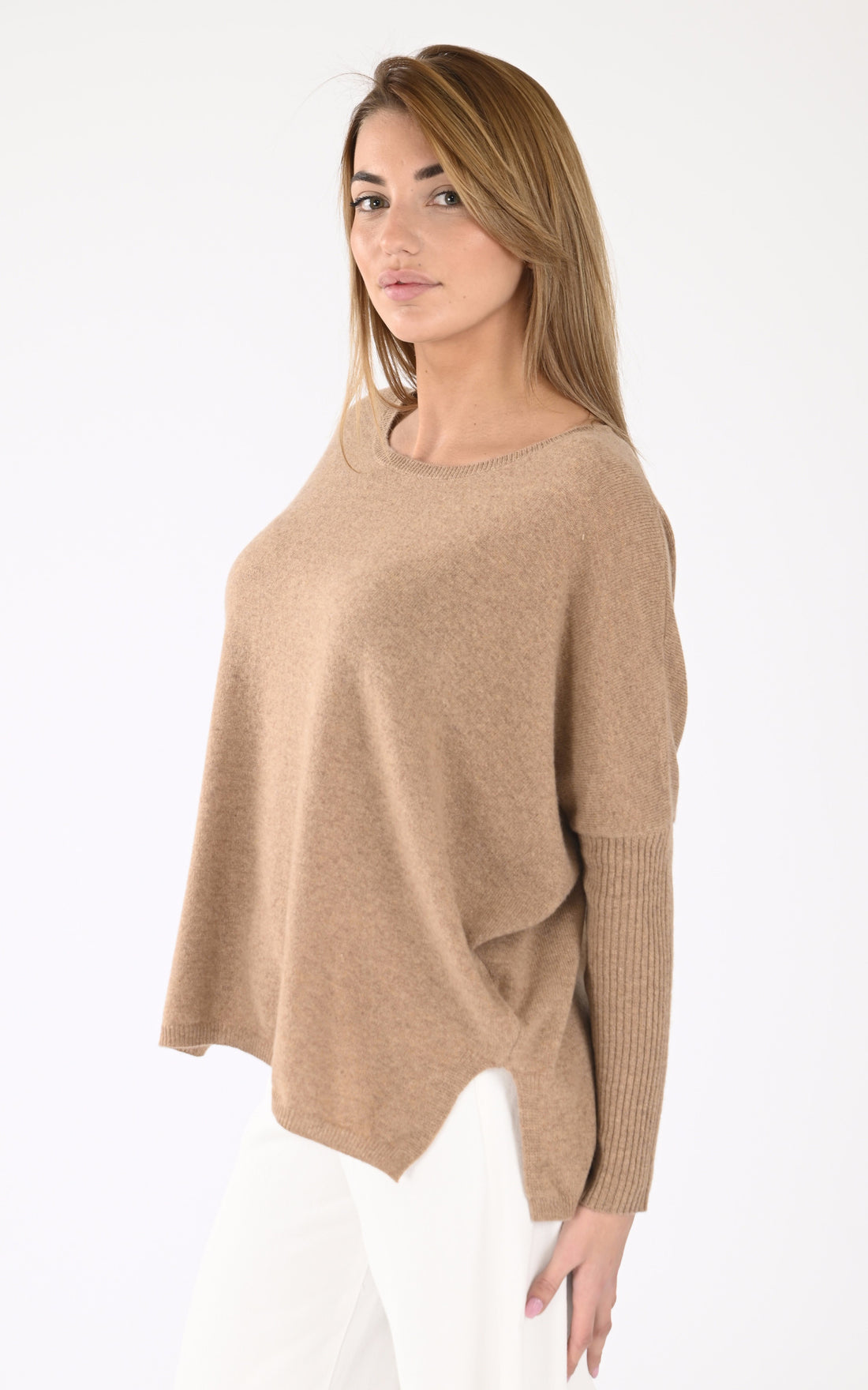 A &quot;AGNES 4604002C&quot; Camel Notshy pull_poncho Femme opened photo