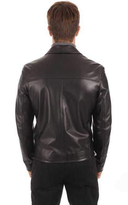 A &quot;PHIL&quot; Noir La Canadienne Blouson Homme back photo