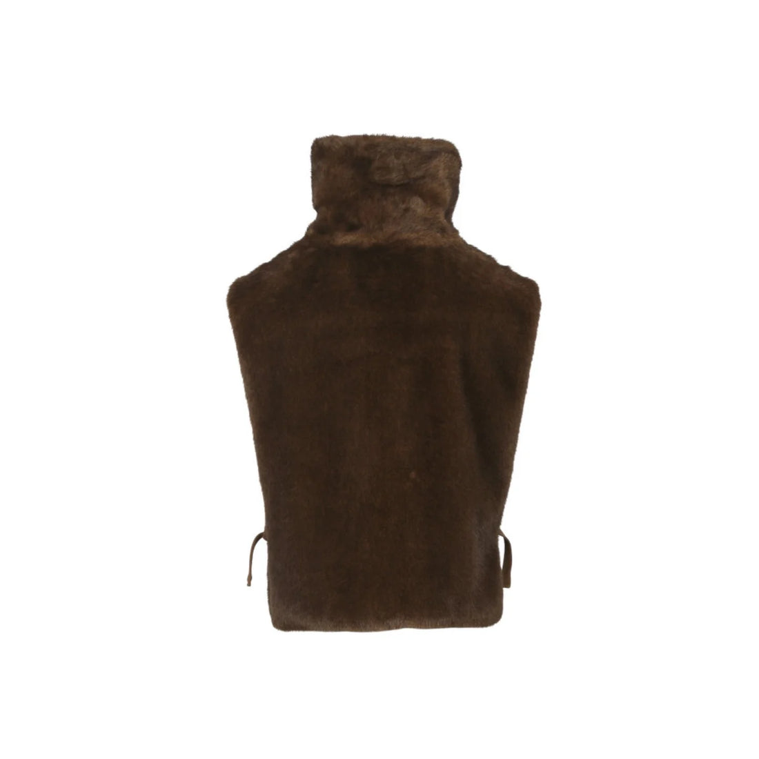 Pull sans manche col en fausse fourrure Yasmine