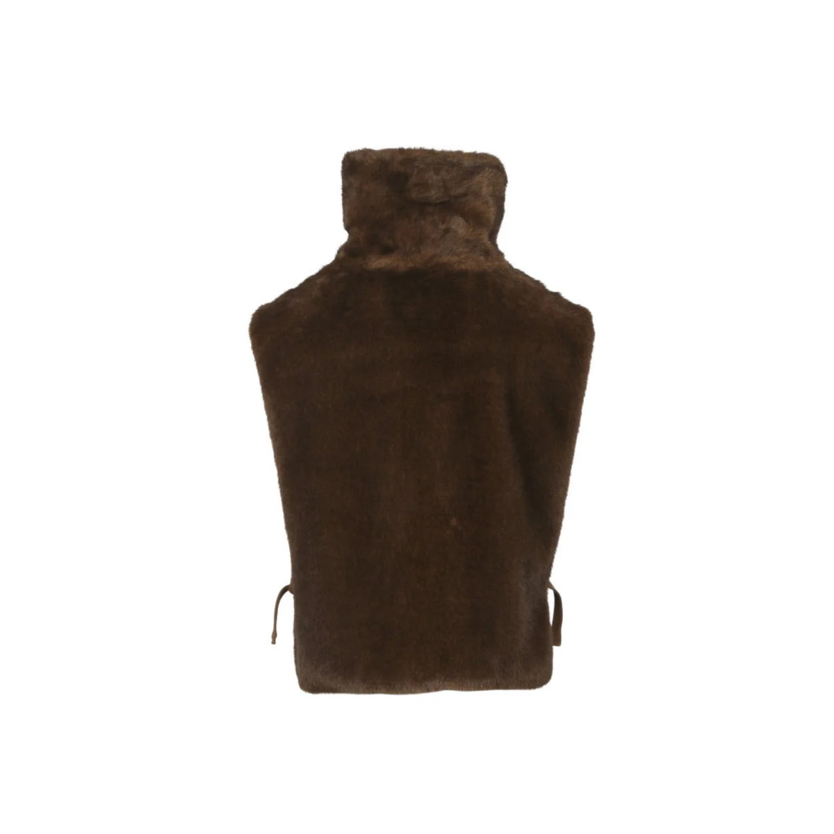 Pull sans manche col en fausse fourrure Yasmine