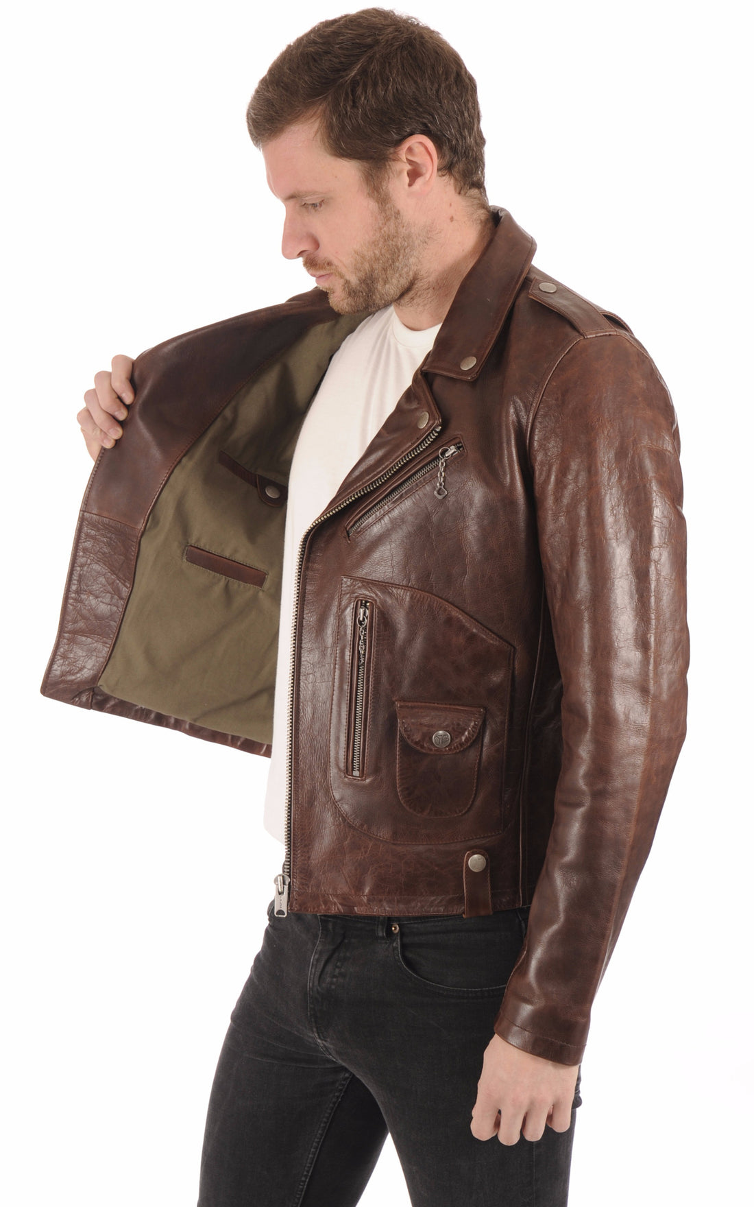 A &quot;REDFORD 101234&quot; Marron Daytona 73 Perfecto Homme opened photo