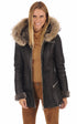 A "LILI GRIFFES FF" Noir La Canadienne Veste Femme opened photo