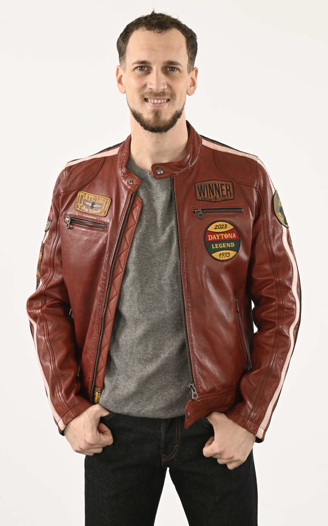 A &quot;WARTBURG 102832&quot; Rouge Daytona 73 Blouson Homme opened photo