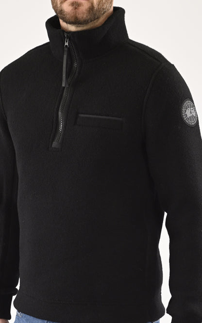 A &quot;LAWSON 1/4 ZIP 7055MB&quot; Noir Canada Goose Veste Homme details photo