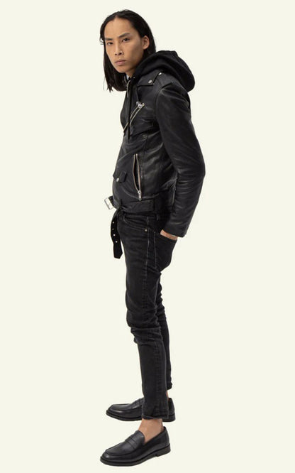 A &quot;ROCKER HOOD&quot; Noir Serge Pariente Perfecto Homme closed photo