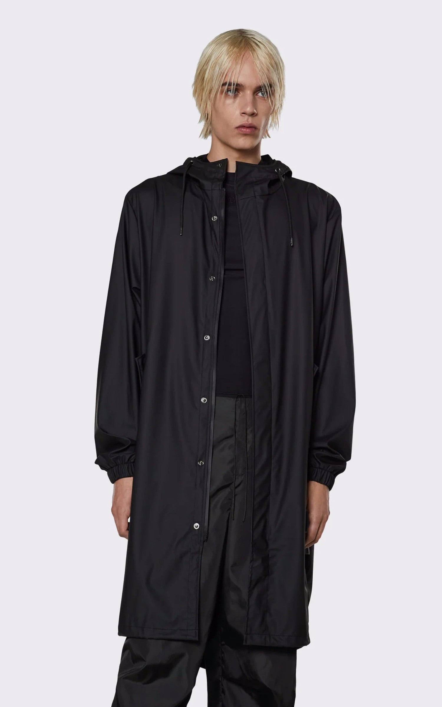 A &quot;18140 FISHTAIL PARKA&quot; Noir Rains 7/8 Mixte opened photo 1