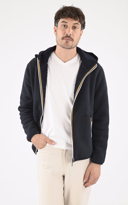 A &quot;JACK SHERPA K4122UW&quot; Bleu K-Way Gilet Homme opened photo