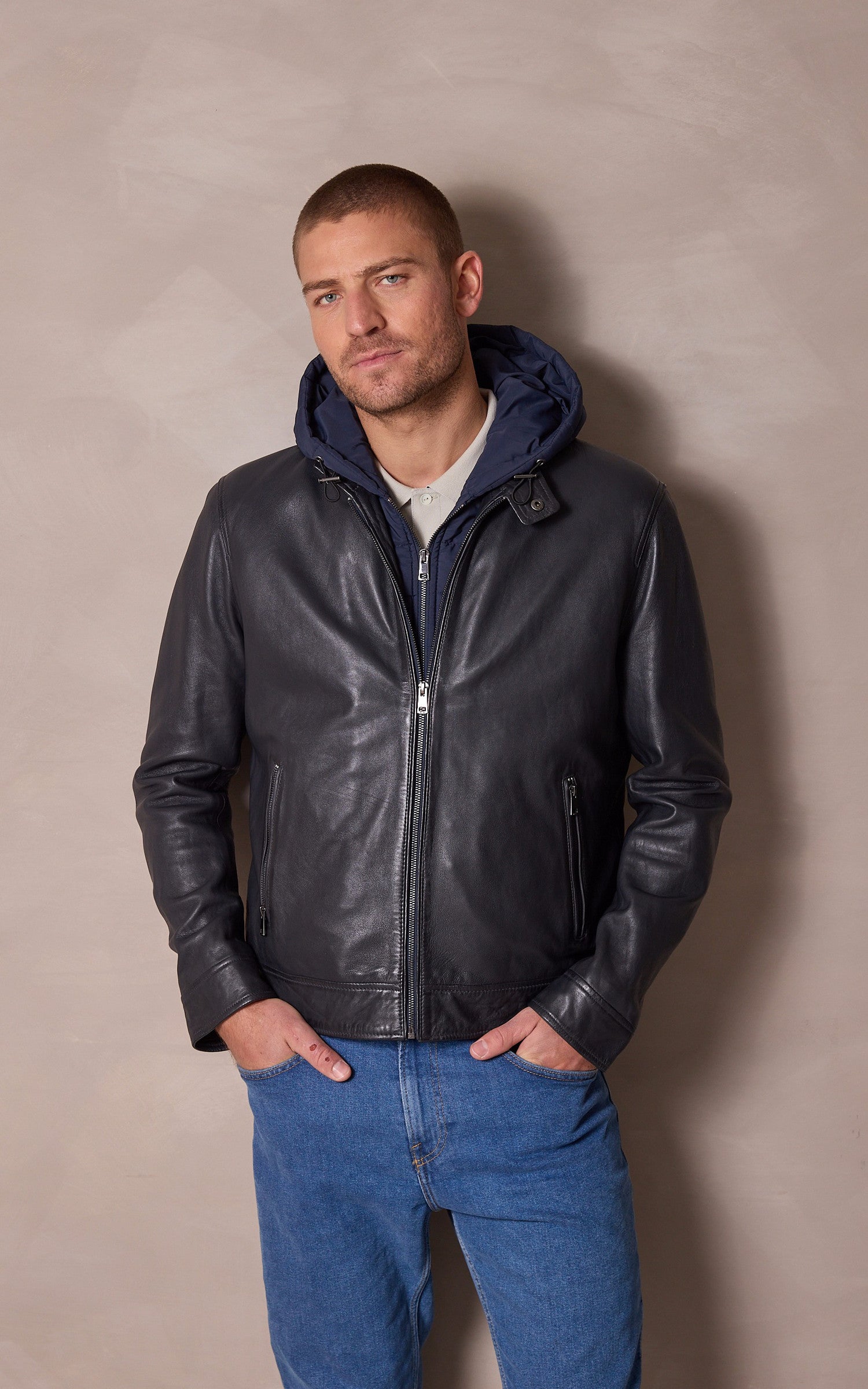 A &quot;EDWARD 2 HOOD&quot; Bleu Serge Pariente Blouson Homme open photo 6