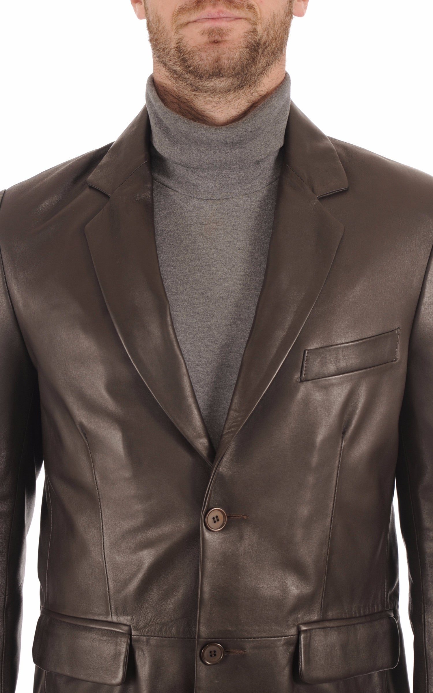 A &quot;ARMAND&quot; Marron La Canadienne Veste Homme details photo