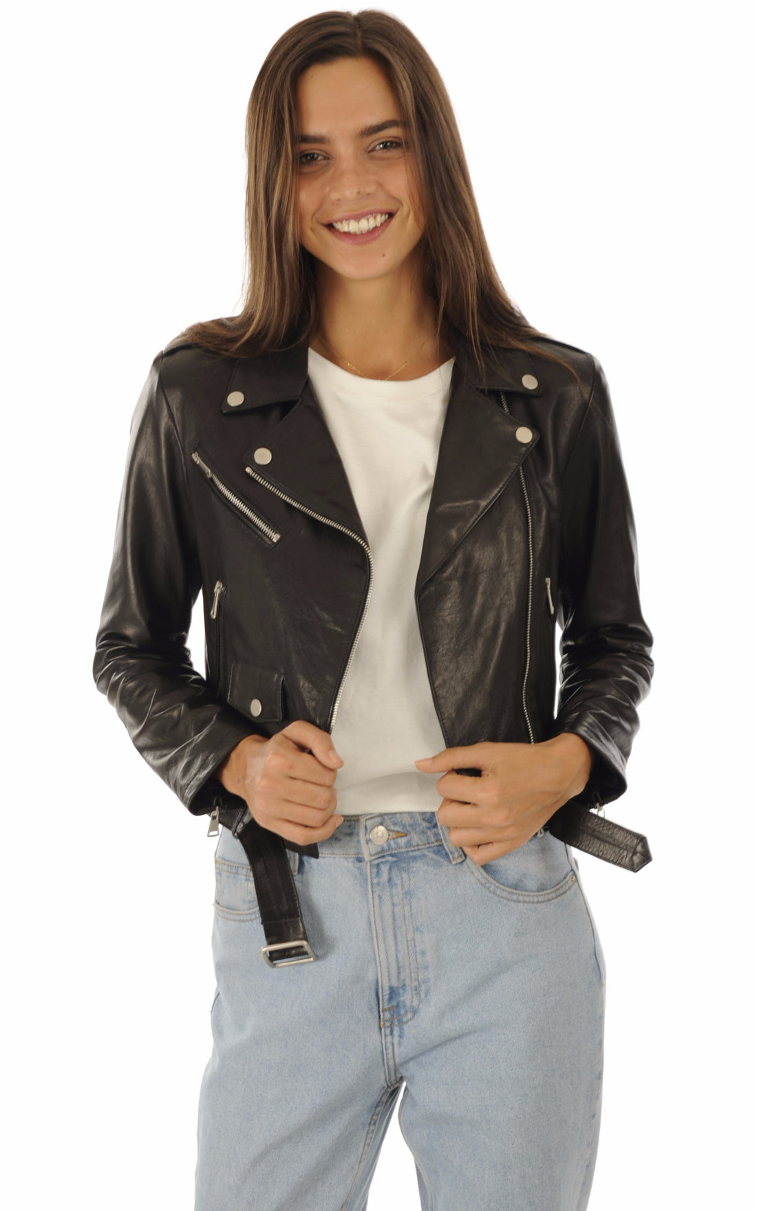 A &quot;259 BIS&quot; Noir La Canadienne Blouson Femme opened photo