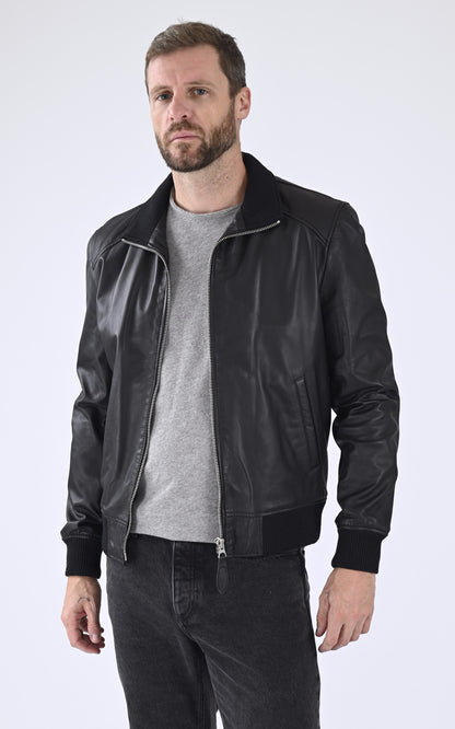 A &quot;LC FRESNO&quot; Noir Schott Blouson Homme opened photo