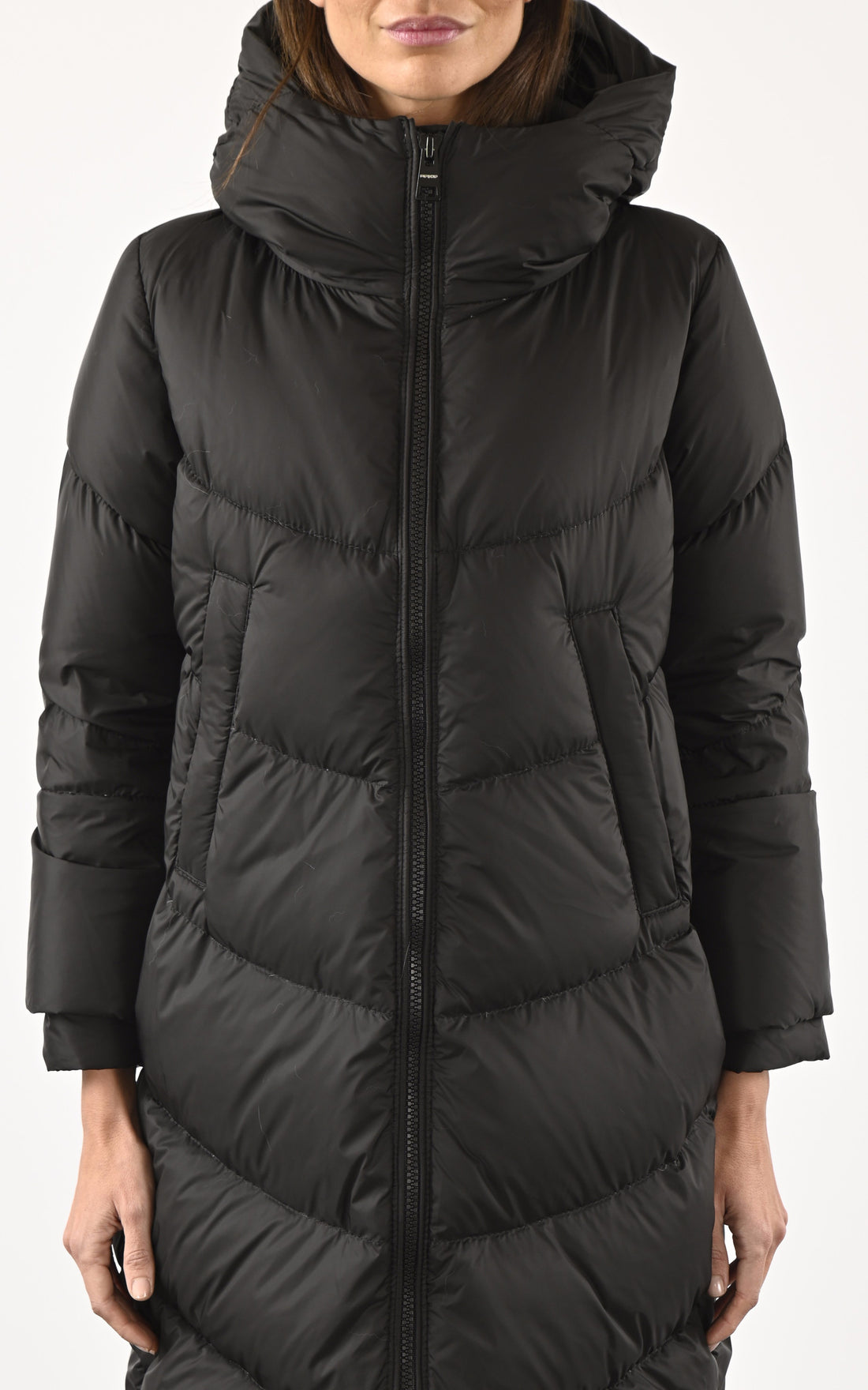 A &quot;CLIZIONE&quot; Noir Flo&amp;Clo 7/8 Doudoune Femme closed photo