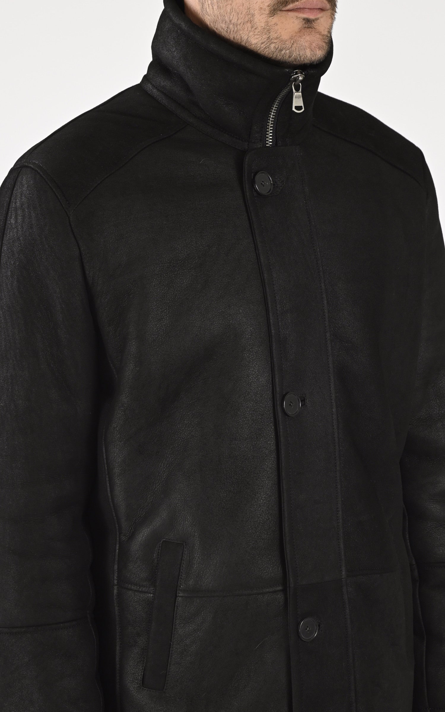 A &quot;GUILLAUME&quot; Noir La Canadienne 3/4 Homme details photo 5