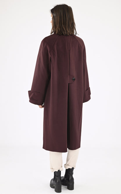 A &quot;MARLY&quot; Prune Tara Jarmon Manteau Femme back photo