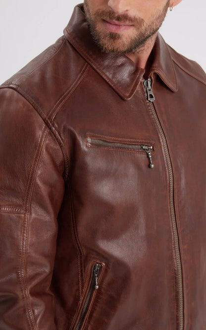 A &quot;MICK 102615&quot; Marron Daytona 73 Blouson Homme back photo