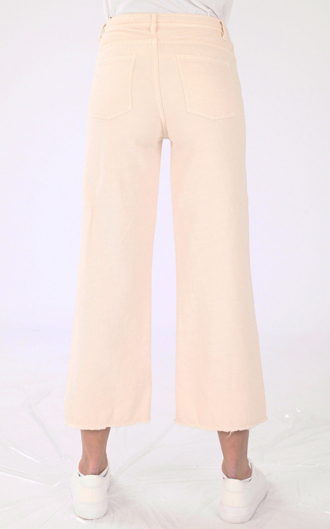 A &quot;AUGUSTE&quot; Beige Denim Studio Pantalon Femme opened photo