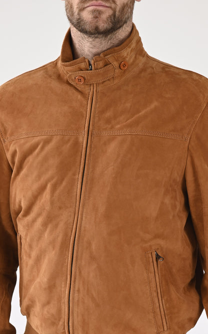 Blouson confort daim cognac La Canadienne La Canadienne