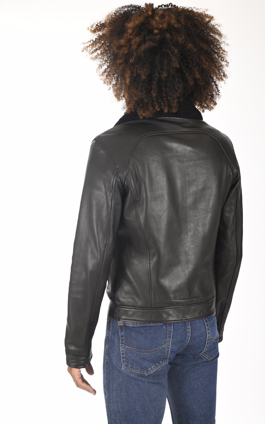 A &quot;RANDOM FUR&quot; Noir Serge Pariente Blouson Homme opened photo