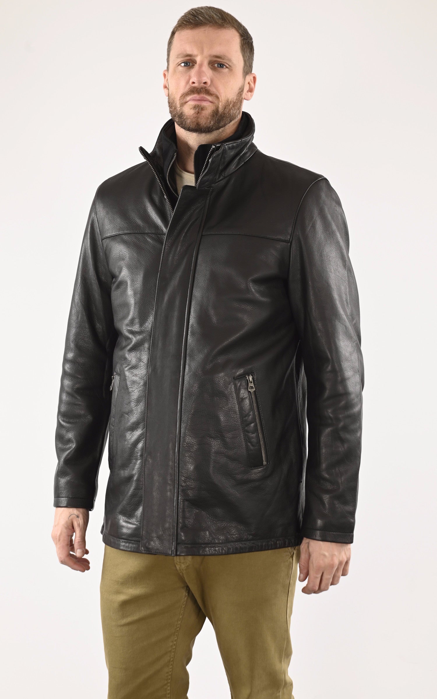 A &quot;MIKA&quot; Noir La Canadienne Blouson Homme opened photo 2