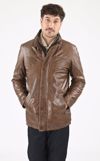 A &quot;MOOSE 102872&quot; Marron Daytona 73 3/4 Homme closed photo