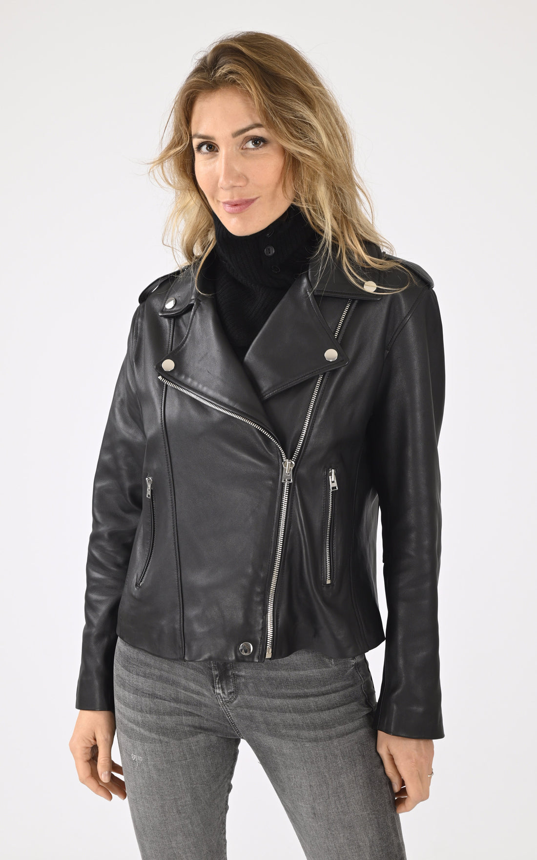 A &quot;SATURNE FF&quot; Noir La Canadienne Blouson Femme opened photo