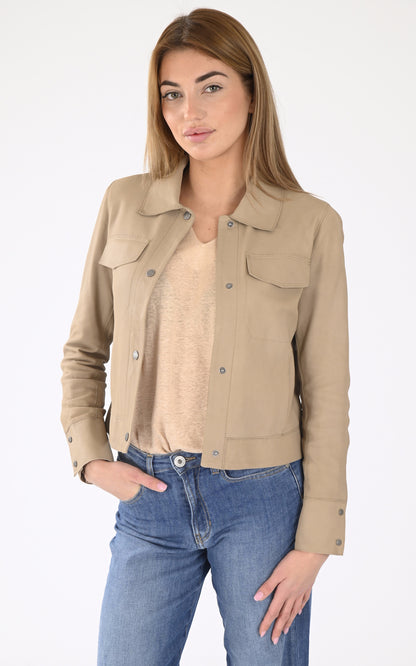 A &quot;RUBY 65029&quot; Beige Oakwood Veste Femme closed photo