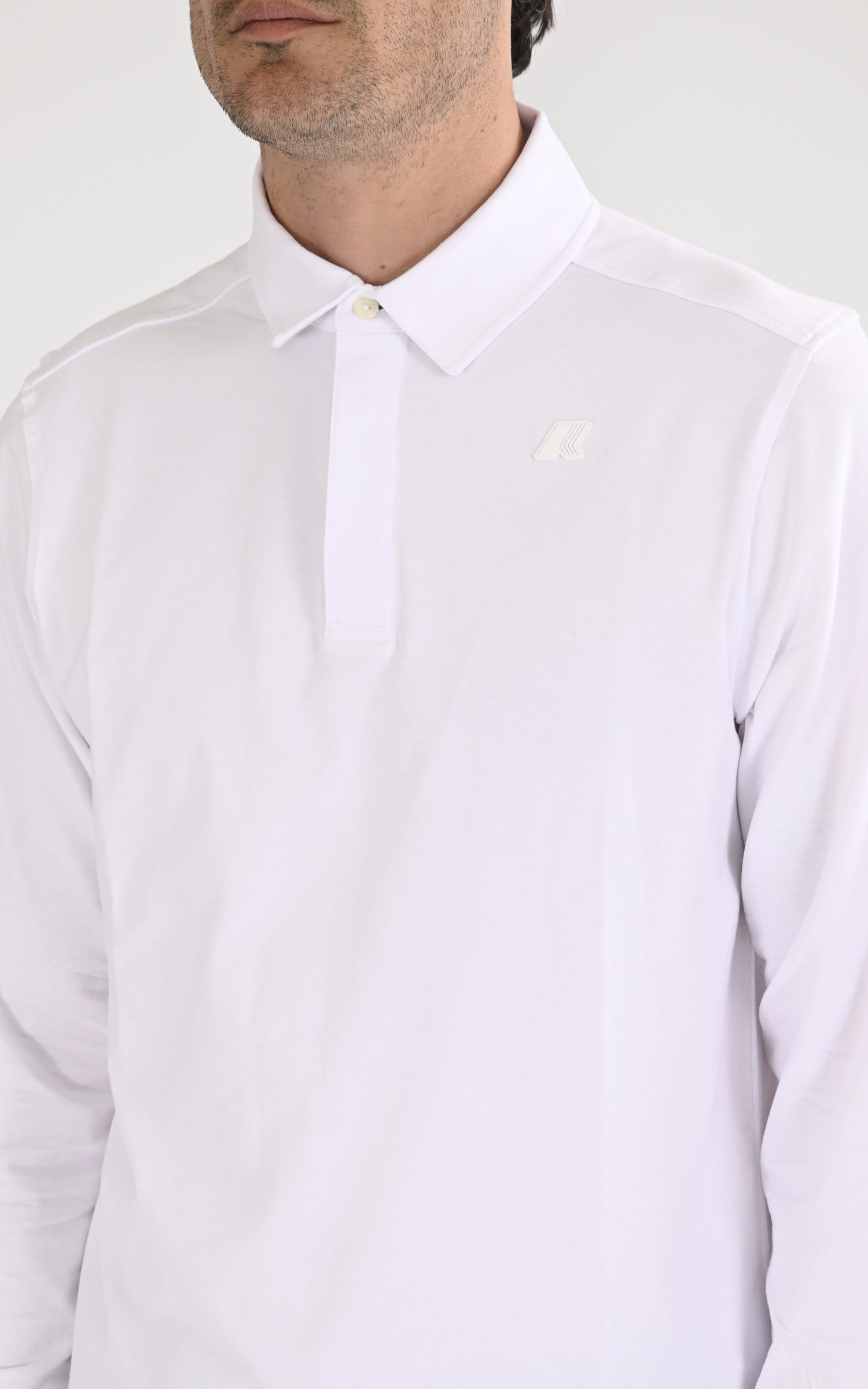 A &quot;TIBERE LIGHT K6141BW&quot; Blanc K-Way Polo Homme details photo