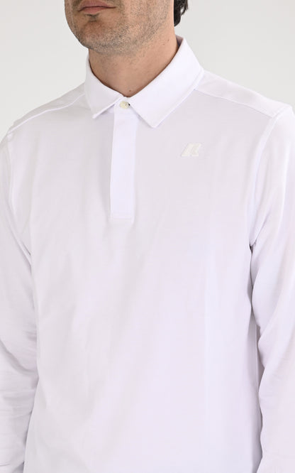 A &quot;TIBERE LIGHT K6141BW&quot; Blanc K-Way Polo Homme details photo