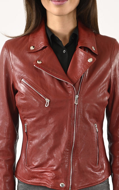 A &quot;OLYMPE 101964&quot; Rouge Rose Garden Blouson Femme details photo