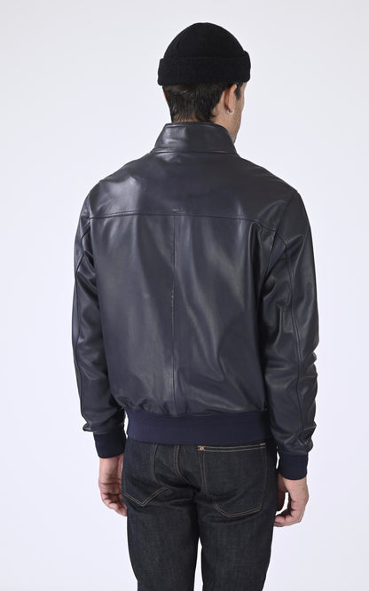 A &quot;JOEL 64804&quot; Bleu Marine Oakwood Blouson Homme back photo