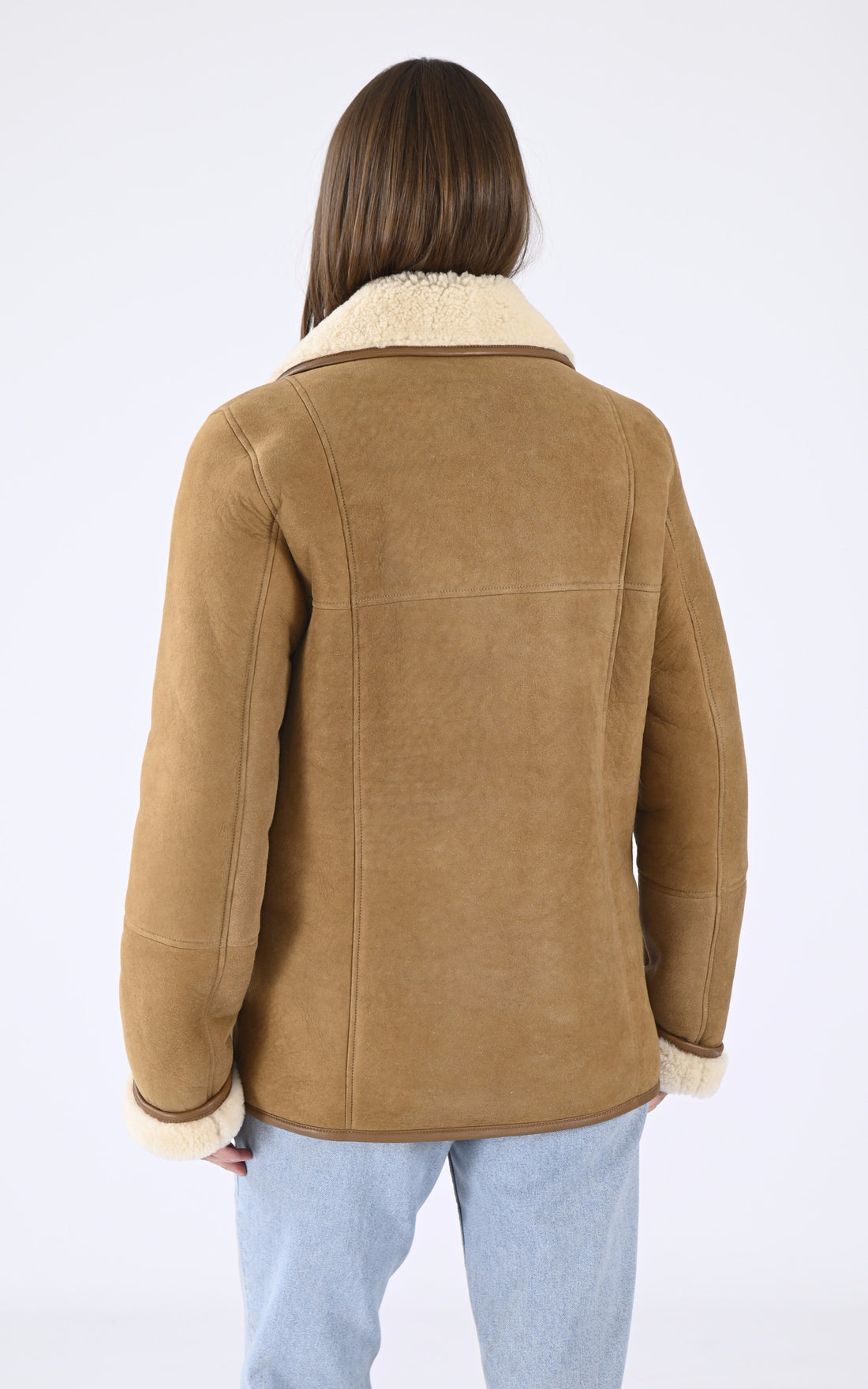 A &quot;MELISSA&quot; Camel La Canadienne Veste Femme opened photo