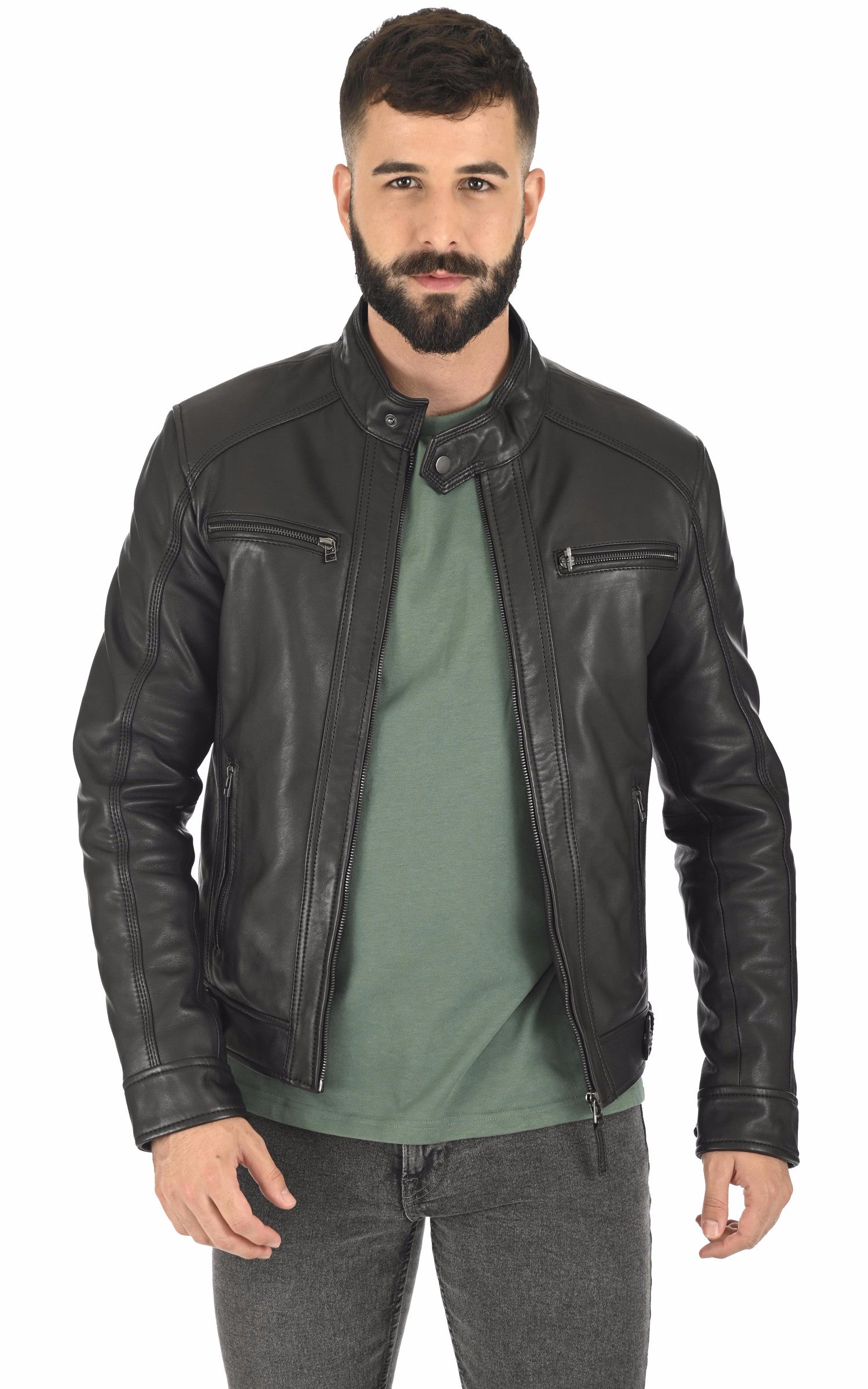 A &quot;ERIKO&quot; Noir Serge Pariente Blouson Homme opened photo 1