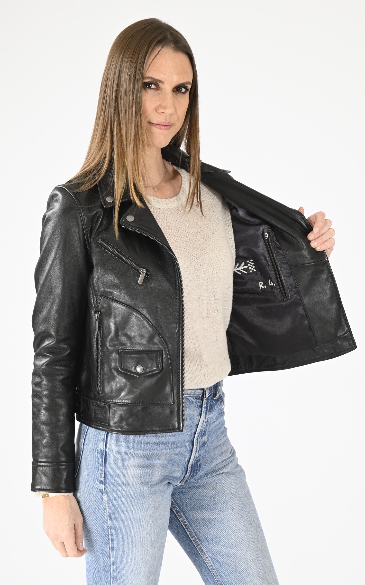 A &quot;CANNON 103728&quot; Noir Rose Garden Blouson Femme interior photo
